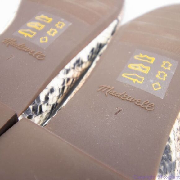Madewell Adelle Ballet Flat in Snake‎ Embossed Leather, women's size 7 - Picture 10 of 13